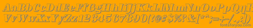 AntiquashCdHeavyItalic Font – Gray Fonts on Orange Background