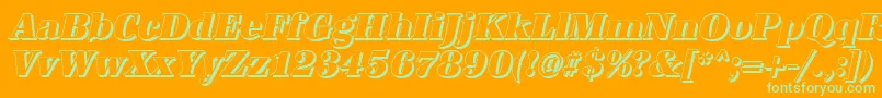 AntiquashCdHeavyItalic Font – Green Fonts on Orange Background