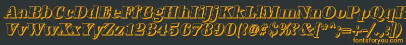 AntiquashCdHeavyItalic-fontti – oranssit fontit mustalla taustalla