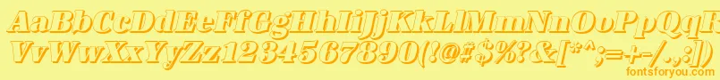 AntiquashCdHeavyItalic Font – Orange Fonts on Yellow Background