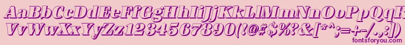 フォントAntiquashCdHeavyItalic – ピンクの背景に紫のフォント