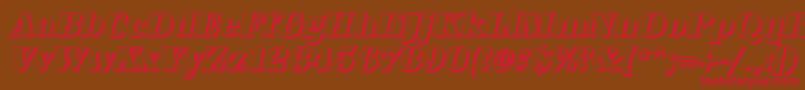 AntiquashCdHeavyItalic Font – Red Fonts on Brown Background