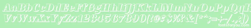 AntiquashCdHeavyItalic Font – White Fonts on Green Background