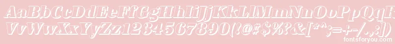Saiba mais sobre a fonte AntiquashCdHeavyItalic Fonte AntiquashCdHeavyItalic – fontes brancas em um fundo rosa