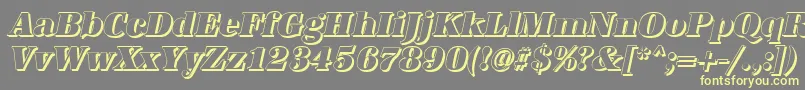 fuente AntiquashCdHeavyItalic – Fuentes Amarillas Sobre Fondo Gris