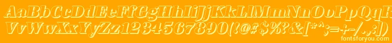 fuente AntiquashCdHeavyItalic – Fuentes Amarillas Sobre Fondo Naranja