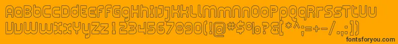 PlasmaticaOutline Font – Black Fonts on Orange Background