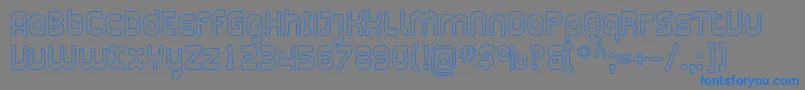 PlasmaticaOutline Font – Blue Fonts on Gray Background