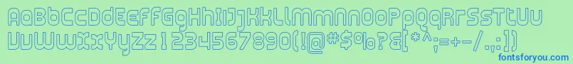 PlasmaticaOutline Font – Blue Fonts on Green Background