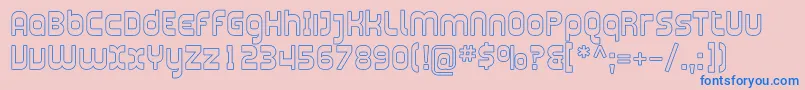 PlasmaticaOutline Font – Blue Fonts on Pink Background