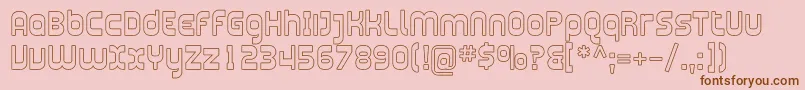 PlasmaticaOutline Font – Brown Fonts on Pink Background