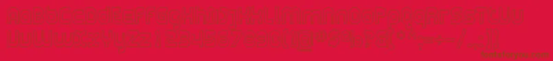 PlasmaticaOutline Font – Brown Fonts on Red Background