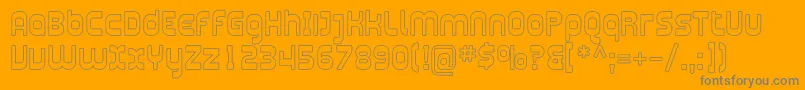 PlasmaticaOutline Font – Gray Fonts on Orange Background