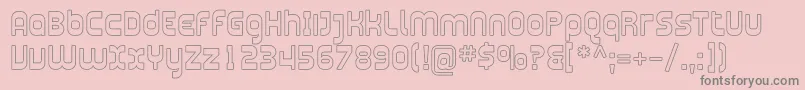 PlasmaticaOutline Font – Gray Fonts on Pink Background