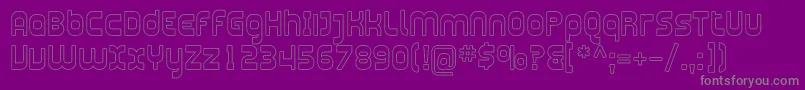 フォントPlasmaticaOutline – 紫の背景に灰色の文字