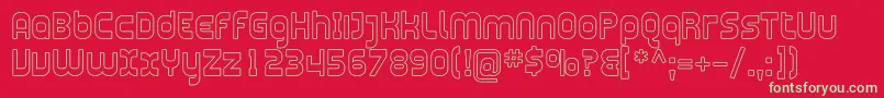 PlasmaticaOutline Font – Green Fonts on Red Background