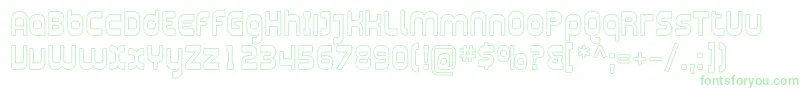 PlasmaticaOutline Font – Green Fonts on White Background