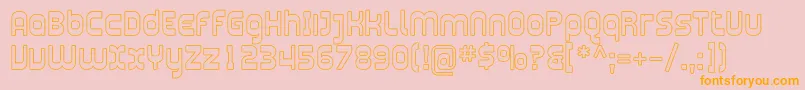 PlasmaticaOutline Font – Orange Fonts on Pink Background