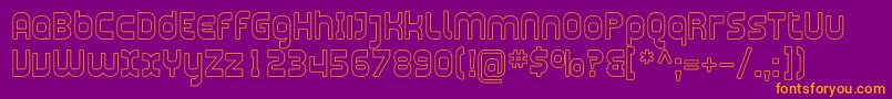 PlasmaticaOutline Font – Orange Fonts on Purple Background