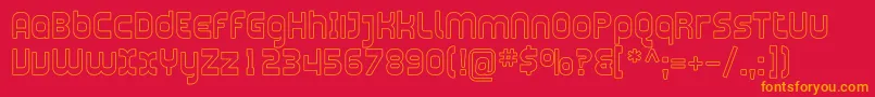 PlasmaticaOutline Font – Orange Fonts on Red Background