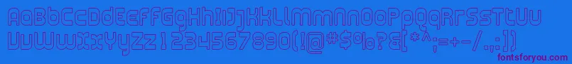 PlasmaticaOutline Font – Purple Fonts on Blue Background