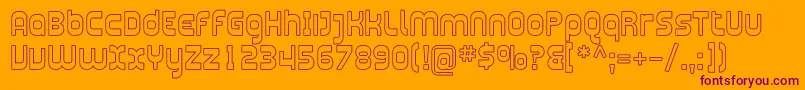 PlasmaticaOutline Font – Purple Fonts on Orange Background