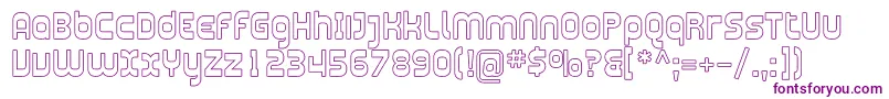 PlasmaticaOutline Font – Purple Fonts on White Background