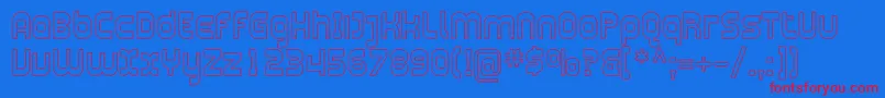 PlasmaticaOutline Font – Red Fonts on Blue Background