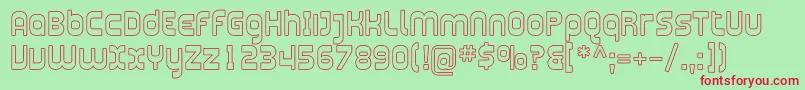 PlasmaticaOutline Font – Red Fonts on Green Background