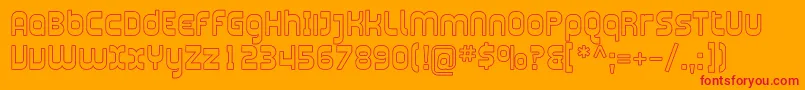 PlasmaticaOutline Font – Red Fonts on Orange Background