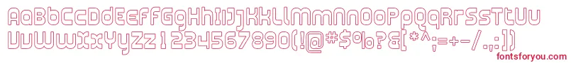 PlasmaticaOutline Font – Red Fonts on White Background