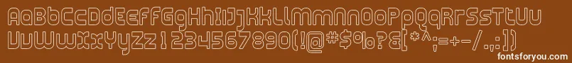 PlasmaticaOutline Font – White Fonts on Brown Background