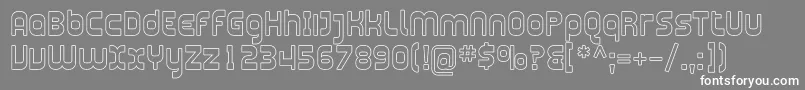 フォントPlasmaticaOutline – 灰色の背景に白い文字