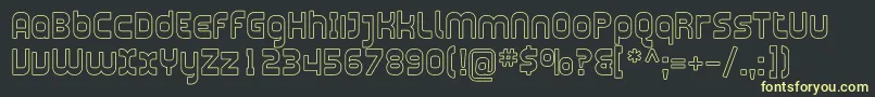 PlasmaticaOutline Font – Yellow Fonts on Black Background