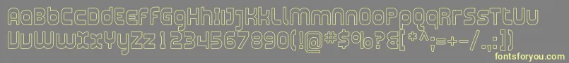 PlasmaticaOutline Font – Yellow Fonts on Gray Background