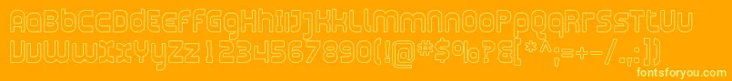 PlasmaticaOutline Font – Yellow Fonts on Orange Background