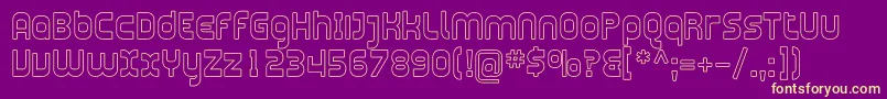 PlasmaticaOutline Font – Yellow Fonts on Purple Background