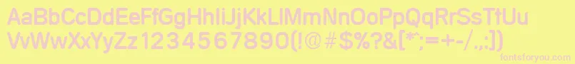 MercedesSerialRegularDb Font – Pink Fonts on Yellow Background