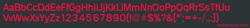 MercedesSerialRegularDb Font – Red Fonts on Black Background