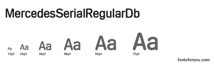Размеры шрифта MercedesSerialRegularDb