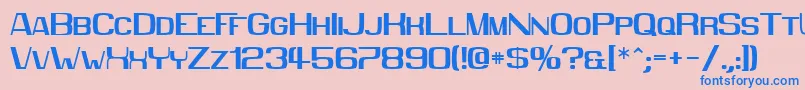 フォントMmx2010 – ピンクの背景に青い文字