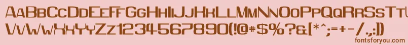 Mmx2010 Font – Brown Fonts on Pink Background