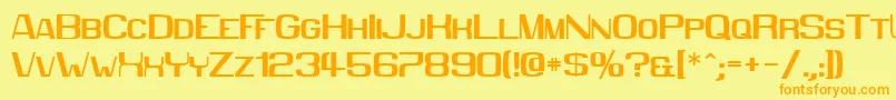 Mmx2010 Font – Orange Fonts on Yellow Background