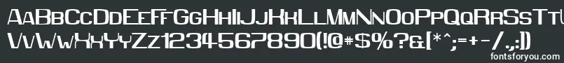 フォントMmx2010 – 黒い背景に白い文字