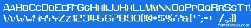 Шрифт Mmx2010 – жёлтые шрифты на синем фоне