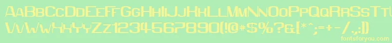 Mmx2010 Font – Yellow Fonts on Green Background