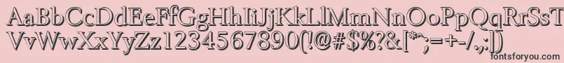 BelfastshadowRegular Font – Black Fonts on Pink Background