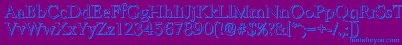 BelfastshadowRegular Font – Blue Fonts on Purple Background