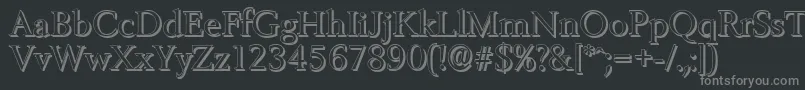 BelfastshadowRegular Font – Gray Fonts on Black Background