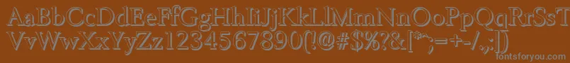 BelfastshadowRegular Font – Gray Fonts on Brown Background